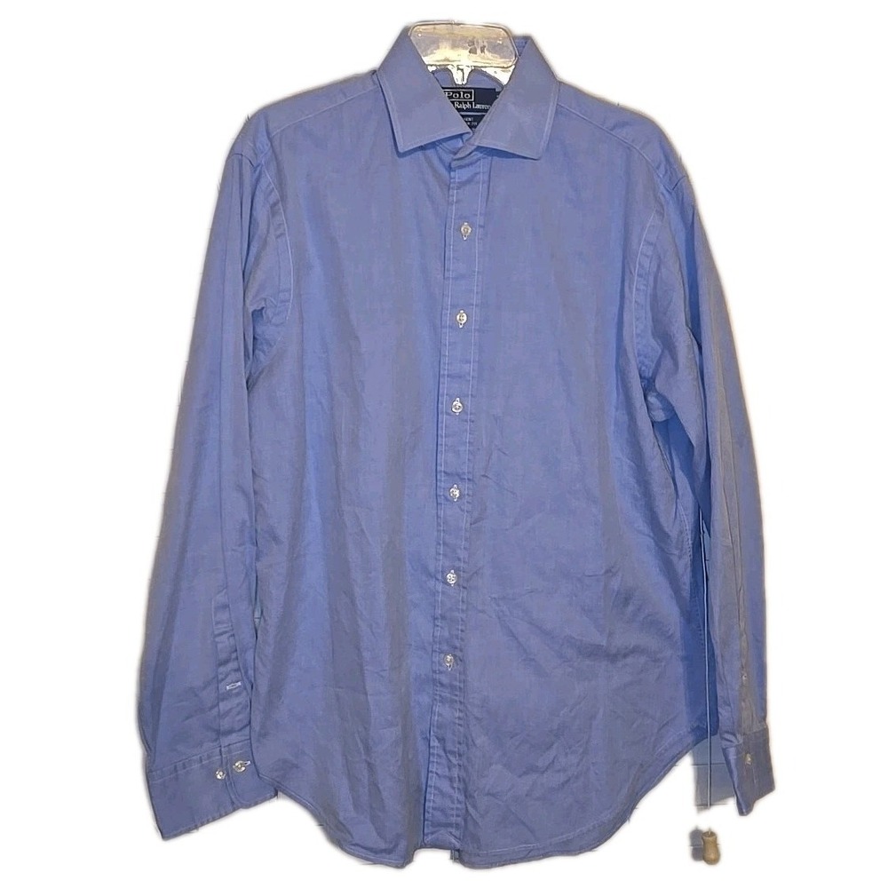 Polo Ralph Lauren Mens 16 ~ 34/35 Regent Classic Fit Mens Dress Shirt Blue *pic*